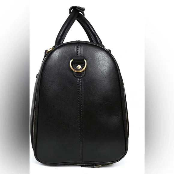 BRAND NEW EXTENDABLE REAL BUFFALO LEATHER DUFFLE TRAVEL OVERNIGHT BAG NWT - Picture 6 of 7